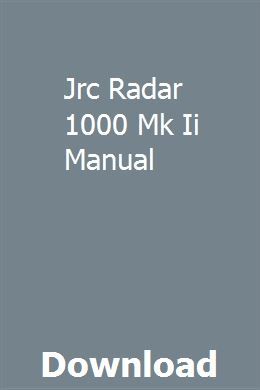 Jrc Radar 1000 Mk Ii Manual